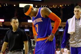 Carmelo Anthony suffered from back spasms